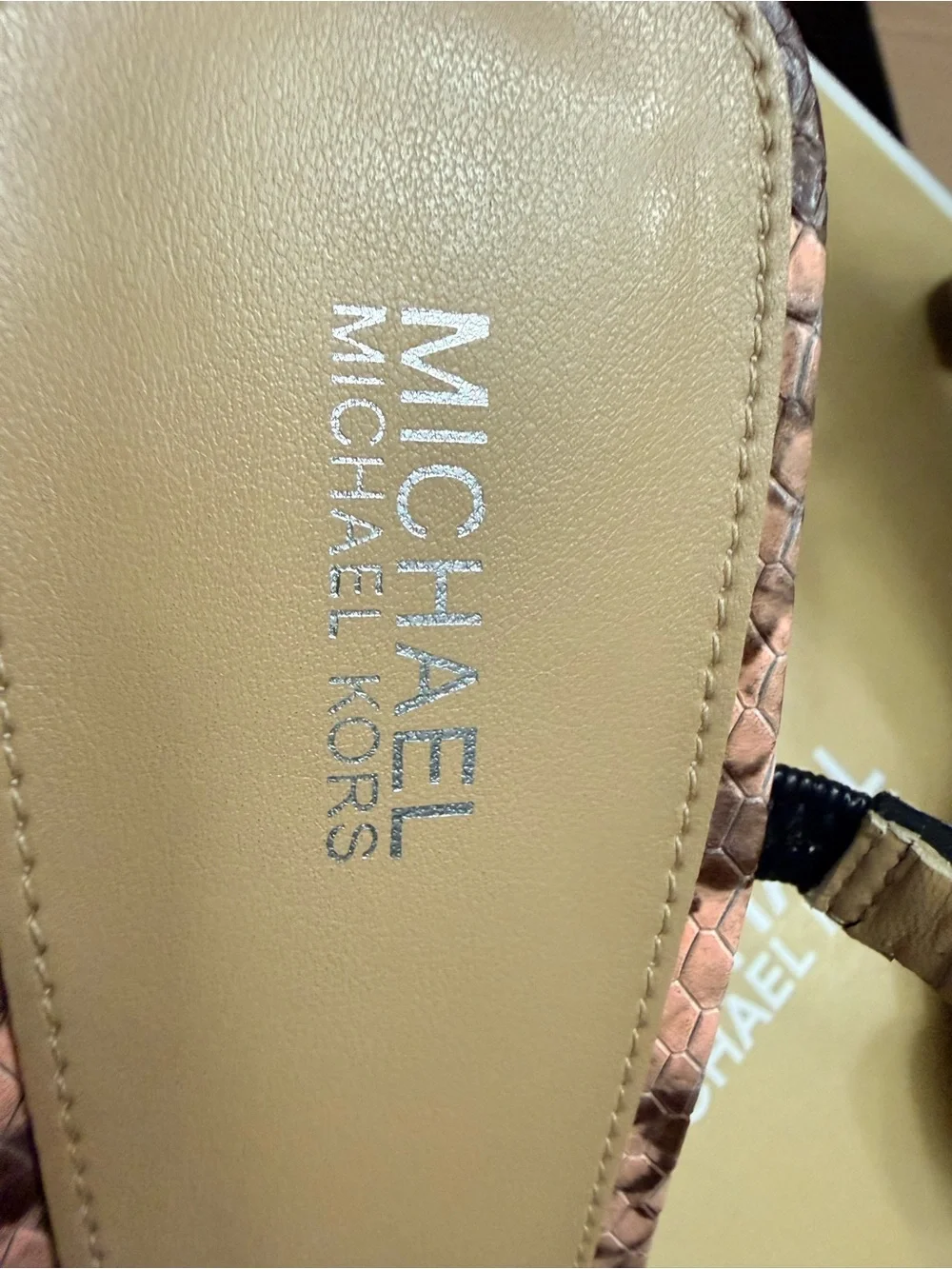 Michael Kors Turquoise Snake-Print Crystal-Strap Heels
